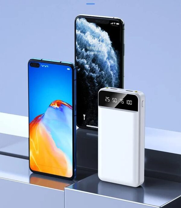 Power Bank 30000 mAh harici pil, taşınabilir şarj cihazı (K0) - Görsel 4