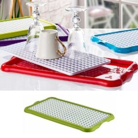 Pratik Lavabo Tezgah Üstü Bulaşık Kurutmalığı Süzmatik 22x40 cm (K0)