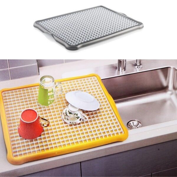 Pratik Lavabo Tezgah Üstü Bulaşık Kurutmalığı Süzmatik 22x40 cm (K0) - Görsel 2