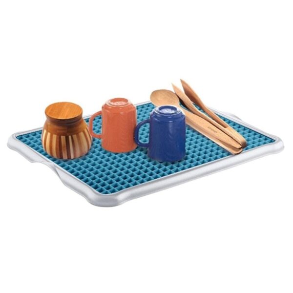 Pratik Lavabo Tezgah Üstü Bulaşık Kurutmalığı Süzmatik 22x40 cm (K0) - Görsel 4