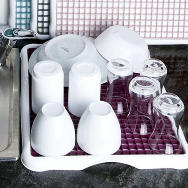 Pratik Lavabo Tezgah Üstü Bulaşık Kurutmalığı Süzmatik 22x40 cm (K0) - Görsel 5