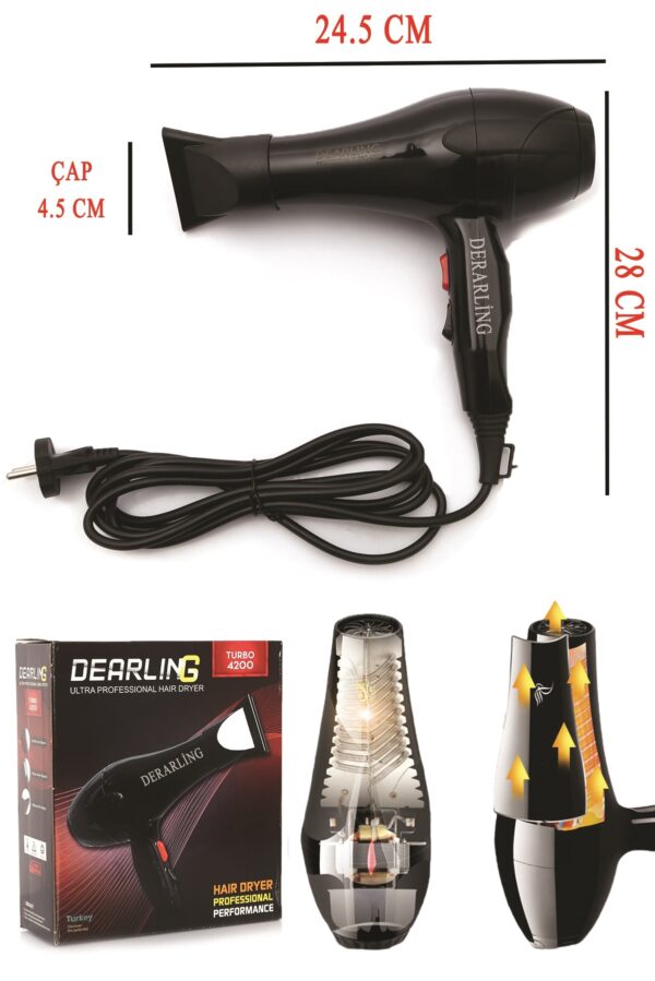 Profesyonel Fön Makinesi 2500W Güçlendirilmiş Motor Saç Kurutma Makinesi (K0)