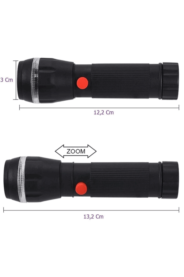 Ps-7083 Plastik Zoomlu Pilli El Feneri - Görsel 2