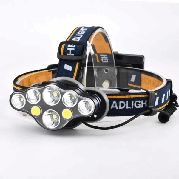 Ps-888 Güçlü Usb Şarj Edilebilir Profesyonel 8 Modlu 6000 Lümen 8 Led Su Geçirmez Kafa Lambası - Görsel 2