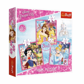 Çocuk PUZZLE-34833 Disney Princess 3IN1 Puzzle