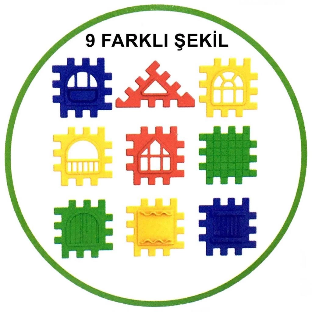 Çocuk Puzzle City 3D Yapı ve Tasarım Blokları 128 Parça - Görsel 4