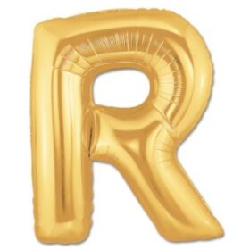 R Harf Folyo Balon Altın Renk  40 inç (K0)