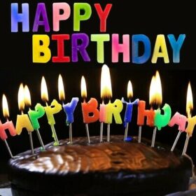 Rengarenk Happy Birthday Yazılabilen Doğum Günü Mumu (K0)