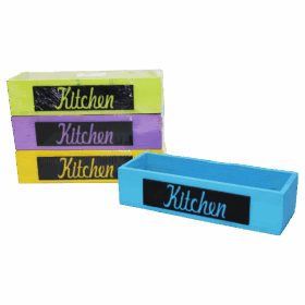 RENKLİ AHŞAP MUTFAK ORGANİZER 30X10X7CM (K0)