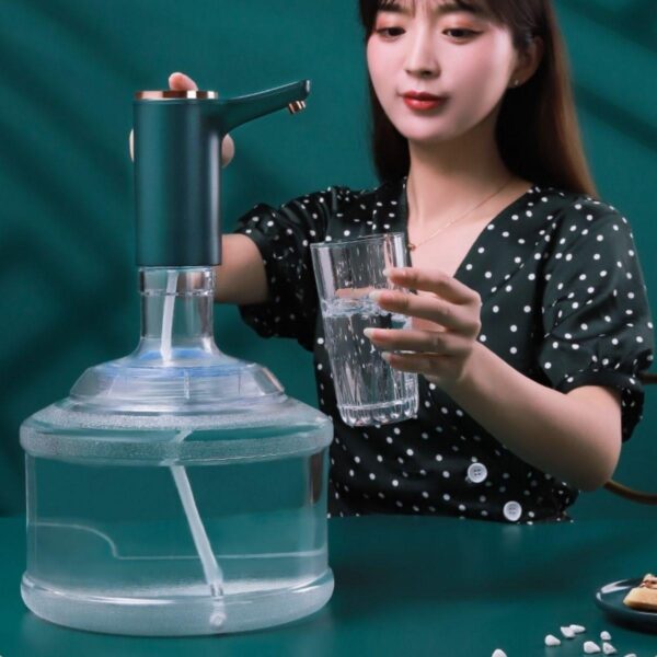 Retro Model Otomatik Damacana Pompası Aparatı Yeşil Renk Bakır Detaylı (K0) - Görsel 4