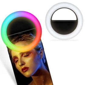Rgb Led Mandallı Telefon Bilgisayar Tablet Uyumlu Selfie Işığı Aydınlatma Telefon Aparatı (K0)