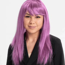 Rose Pembe Renk Düz Kesim Uzun Parti Peruğu Takma Saç