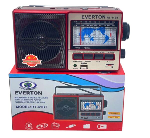 RT-41BT USB ŞARZLI RADYO BLUETOOTH - MP3 - TF CARD (K0)