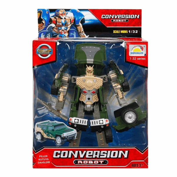 Çocuk S00081234 1/32 ROBOT TRANSFORMER SES/IŞK 10A -SUN - Görsel 3