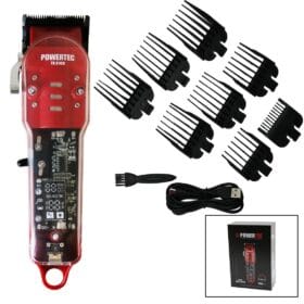 SAÇ - SAKAL KESME TRAŞ MAKİNESİ  ŞEFFAF ANA KARTLI GÖVDE - USB ŞARJLI GÖSTERGELİ - TARAK AYAR MANDALLI TR-3100 (K0)