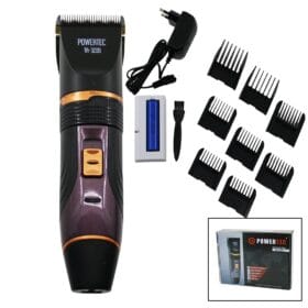 SAÇ SAKAL KESME TRAŞ MAKİNE ÇİFT BATARYA - TARAK AYARI - FİŞ ŞARJLI - 2 KADEME HIZ TR-3200 (K0)