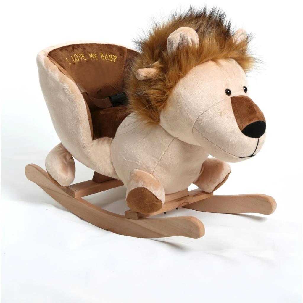 Safeline Bebe Peluş Ahşap Sallanır Oyuncak Aslan - Görsel 3