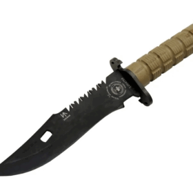 Salgur S 4759 Türk Tipi Komando Bıçağı 28,5cm - Testere Detaylı Bıçak, İpli, Kılıflı