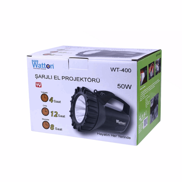 Şarjlı 50 W Büyük Fener  Wt-400 - Görsel 3