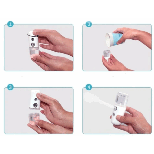Şarjlı Mini Yüz Nemlendirici Dezenfektan Cihazı Mist Sprayer - Görsel 4