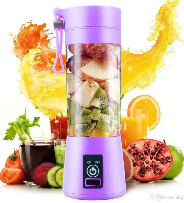Şarjlı Portatif El Blenderi 380 Ml Usb Kablolu Mor (K0)