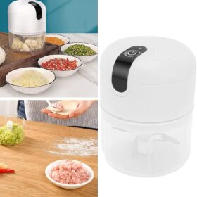 Şarjlı Paslanmaz 3 Bıçaklı Pratik Mini El Rondosu 350 Ml (K0)