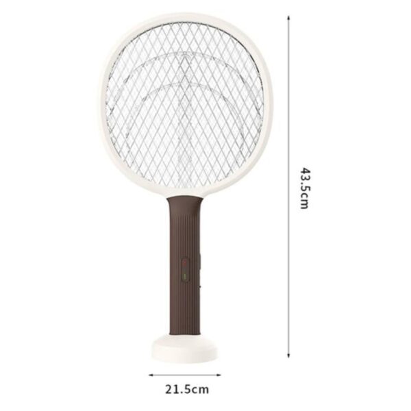 Şarjlı Sinek Öldürücü Masaüstü Standlı,Mor Işık 43cm Sinek Kovucu Raket (K0) - Görsel 3