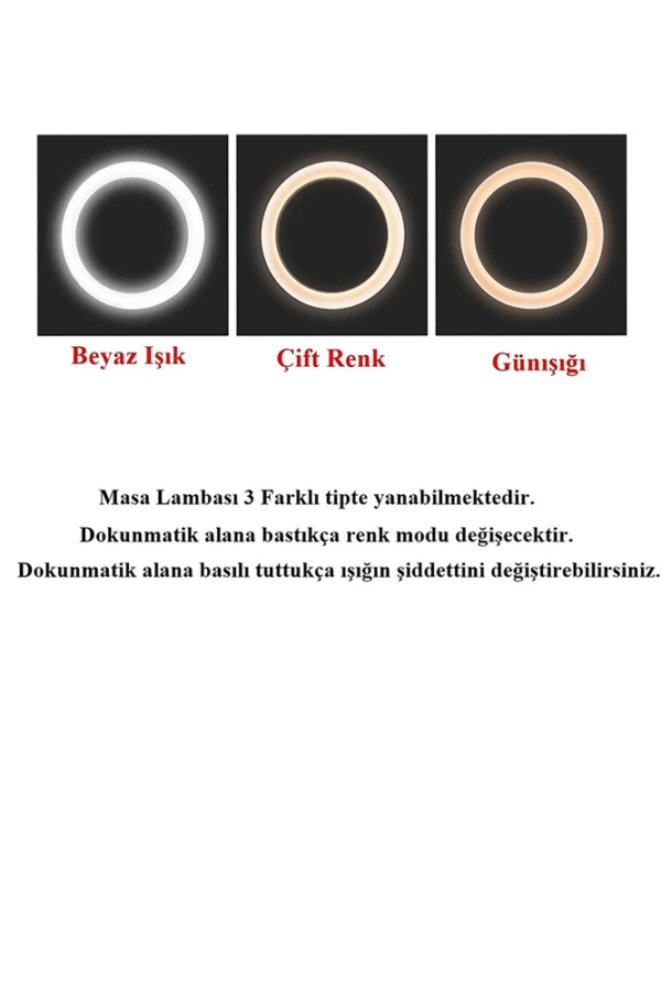 Şarjlı Sarı Ve Beyaz Renk Masa Lambası  Wt-005 - Görsel 5