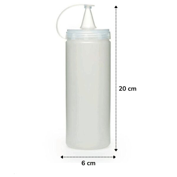Şeffaf Kapaklı Sızdırmaz Yağlık Sosluk Şişesi Plastik Yağdanlık 400 ml. AP-9028 (K0) - Görsel 4