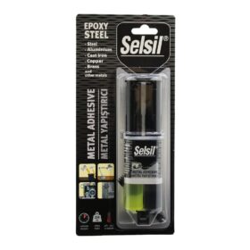 SELSİL EPOXY STEEL METAL ŞIRINGA EPOKSİ YAPIŞTIRICI 28GR. METAL - ÇELİK - ALÜMİNYUM - AHŞAP - PLASTİK (K0)