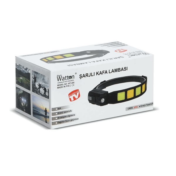 Sensörlü Cob Xpg Led Kafa Lambası  Wt-066 - Görsel 2