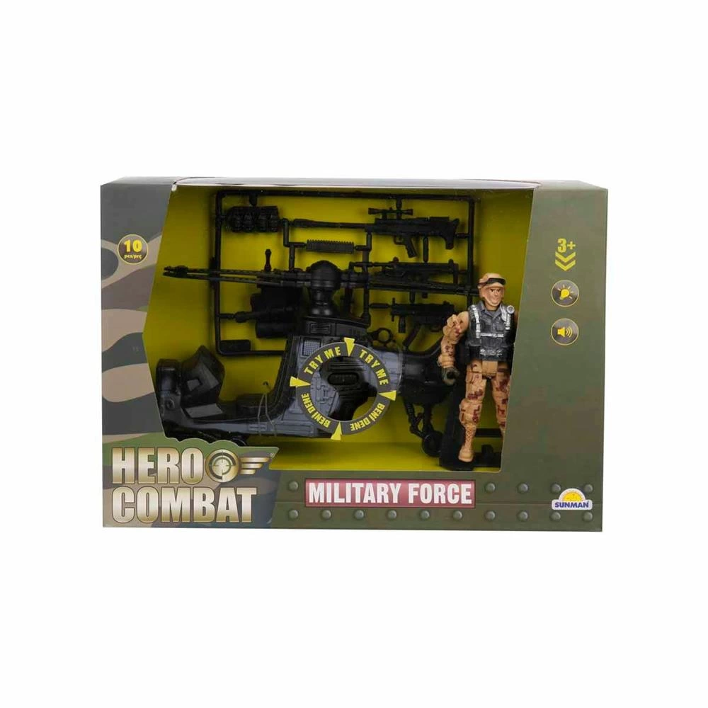 Çocuk Sesli ve Işıklı Askeri Araç Seti 10 Parça - Görsel 4