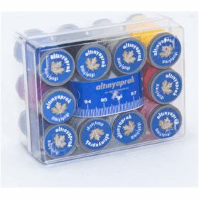 SET KARE - 10 RENK DİKİŞ İPLİK MEZURALI (K0)