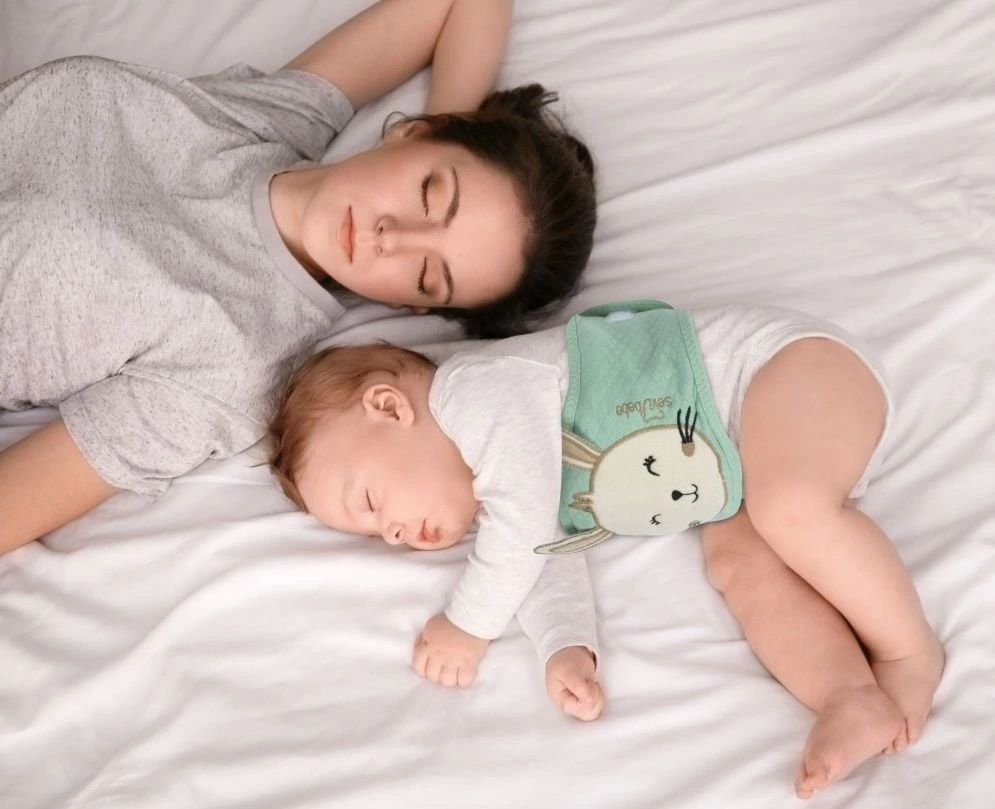 Sevi Bebe Gaz Giderici Kiraz Çekirdekli Bel Bandı ART-685 Yeşil - Görsel 4