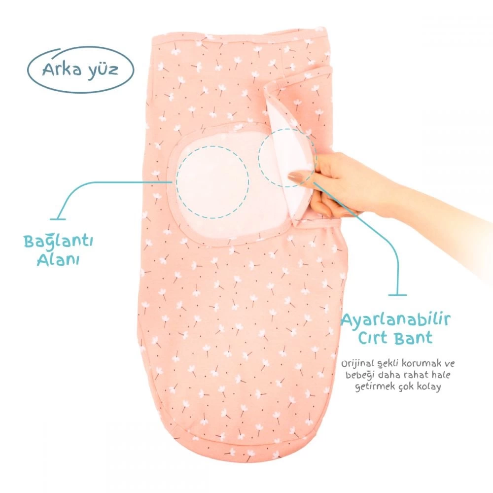 Sevi Bebe İnterlok Bebe Kundak ART-118 Bahar Desen - Görsel 3