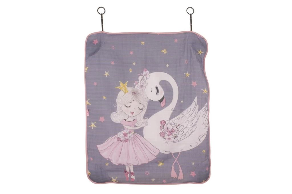 Çocuk Sevi Bebe Pano Baskılı Müslin Bebek Arabası Örtüsü ART-315 Kuğu - Görsel 2