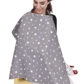 Sevi Bebe Tokalı Emzirme Örtüsü ART-6372 Gri Yıldız