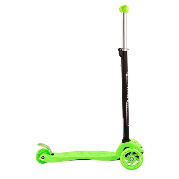 Çocuk Shinaro Maxi Led Işıklı 3 Tekerlekli Yükseklik Ayarlı Yeşil Scooter - Görsel 3