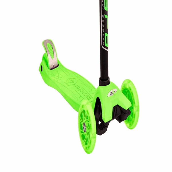 Çocuk Shinaro Maxi Led Işıklı 3 Tekerlekli Yükseklik Ayarlı Yeşil Scooter - Görsel 4
