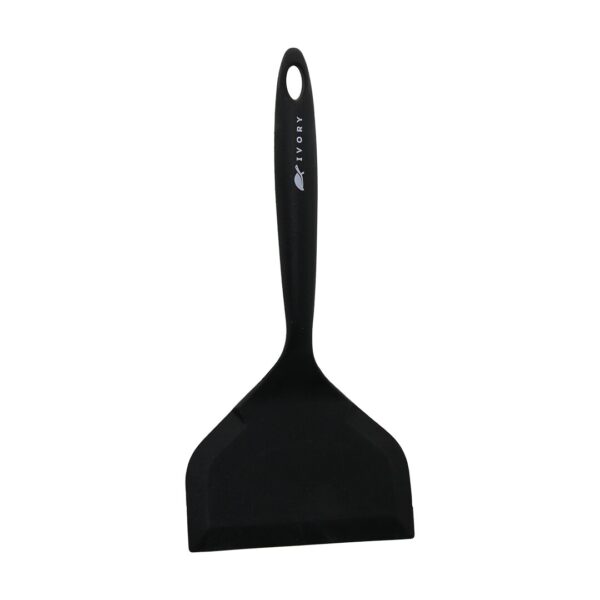 SİLİKON - SİYAH   JUMBO - GENİŞ AĞIZ  SPATULA  25.5CM -- AĞIZ: 12CM (K0)