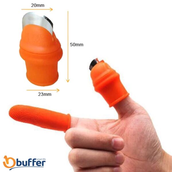 Silikon Parmak Koruyucu Meyve Toplama Aracı Bahçe Kesme Bıçak Eldiven (K0) - Görsel 5