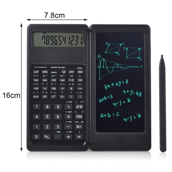 Silinebilir LCD Yazı Tabletli,Kalemli Katlanabilir Bilimsel Hesap Makinesi (K0) - Görsel 4
