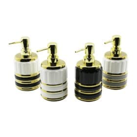 ŞİŞE GOLD KAPAK - BOĞUM SERAMİK SIVI SABUNLUK 7.5X10.5CM (K0)