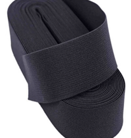 SİYAH  - 3CM PAÇA LASTİK GENİŞ 10MT. (K0)
