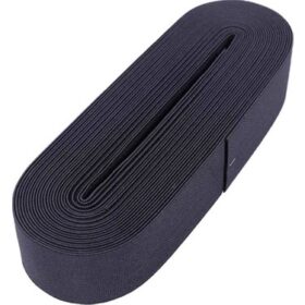SİYAH - 4CM PAÇA LASTİK YASSI GENİŞ 10MT. (K0)