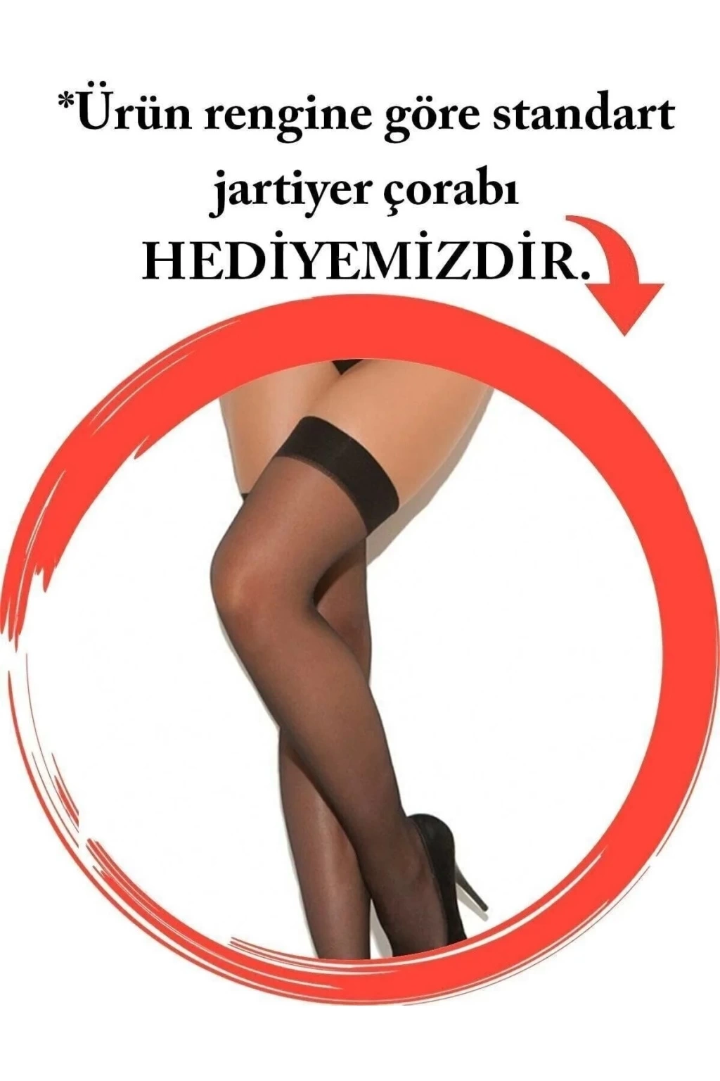 Siyah Özel Bölgesi Açık Dantelli Jartiyerli Gecelik TM1268 - Görsel 4