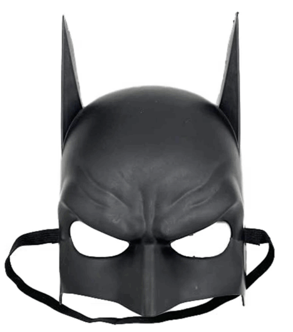 Siyah Renk Çocuk Boy Arkadan Lastikli Batman Maskesi A Kalite  20x14 Cm - Görsel 3