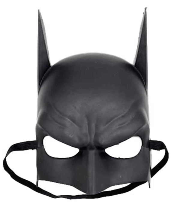 Siyah Renk Çocuk Boy Arkadan Lastikli Batman Maskesi A Kalite  20x14 Cm - Görsel 3