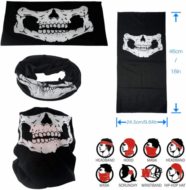 Motorcu Boyunluk Baf Buff Bandana 25x48 Cm Model 7 - Görsel 3