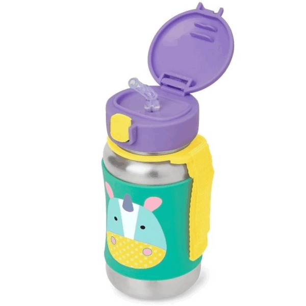 Skip Hop Pipetli Paslanmaz Çelik Suluk 350ml Unicorn - Görsel 2